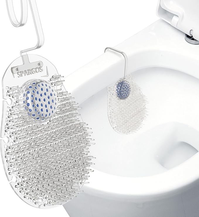Home Bathroom Urinal Screen Deodorizer - Ocean Breeze Scent Urinal Cakes | 14-Day Anti-Splash Pad for Rimmed Toilets | 1-Pack White Hygienic Mat