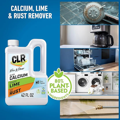 CLR Free & Clear, No Dyes or Fragrances, Gentle Lime and Bathroom Descaler, Removes Hard Water Stains and Rust Deposits - Amazon Exclusive