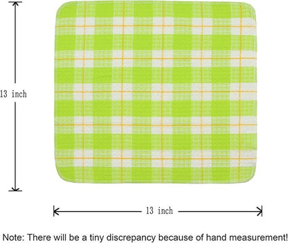 Mia'sDream Cotton Rags Terry Dish Cloths Dish Rags for Cleaning, Absorbent Cleaning Rags Lint Free Cleaning Cloths Pack of 8, 13inch x 13inch Multi Colors