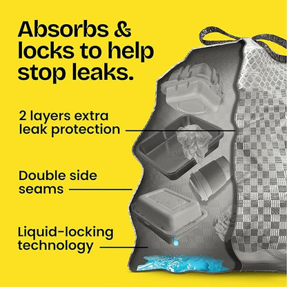 Glad ForceFlex MaxStrength LeakGuard Trash Bags, 13 Gal, Fresh Air, 90 Ct (Package May Vary)