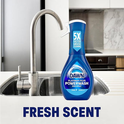 Dawn Powerwash Fresh Dish Spray, Liquid Dish Soap, Dish Soap Refill, Dish Detergent Liquid, 2 Refills, 2x21.5 Fl Oz