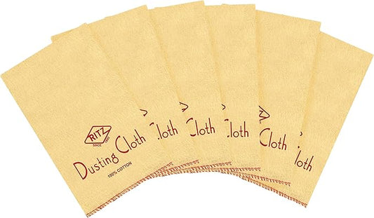 Ritz Duvateen Flannel Dusting Cloth, 6-Pack, Yellow