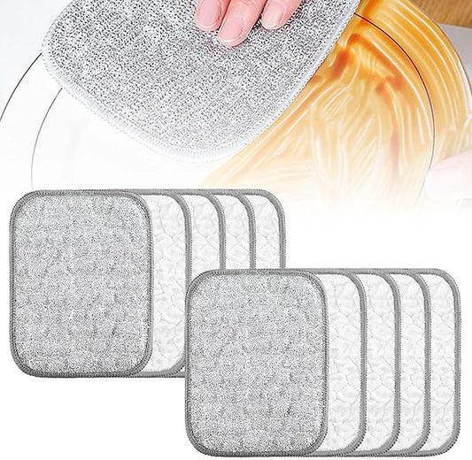 Multipurpose Wire Dishwashing Rags for Wet and Dry, Double Sided Wire Washing Cloth, Reusable Wire Miracle Cleaning Cloths, Non Scratch Wire Dishcloth for Home Kitchen,Sinks,Pots,Pans,Dishes (15PCS)