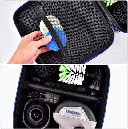 PAIYULE Case for Dremel Versa Power Scrubber Kit Cleaning Tool PC10-07/ PC360-5 Grout Brush, Bathroom Shower Scrub Kitchen & Bathtub Cleaner Holder for More Kinds Spin Scrubbers, Sponge Pads(Box Only)