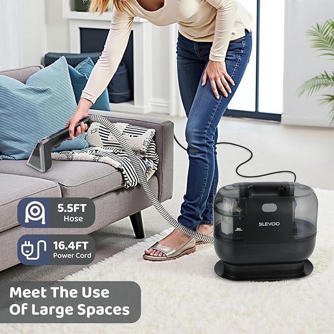 500W Powerful Carpet Cleaner Machine - 12Kpa Strong Suction, Portable Upholstery Cleaner For Pet Accident, Rugs, Carpet And Upholstery