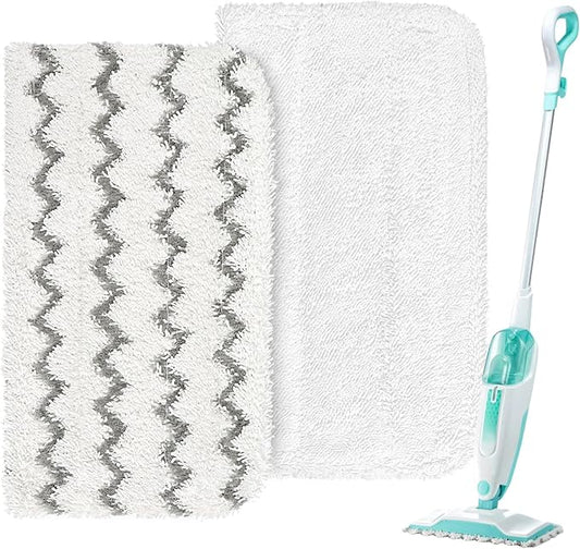 HOMEXCEL Steam Mop Replacement Pads for Shark Steam Mops S1000/S1000A/S1000C/S1000WM/and S1001C-Reusable Microfiber Steamer Scrub Mop Pads for All Hard Floors-2 Pack