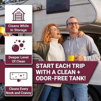 Unique Store-It RV Black Tank Cleaner Liquid - Cleans and Deodorizes Tanks While RV is in Short or Long Term Storage - 4 Uses Per Bottle 32 oz (2-Pack) Packaging May Vary