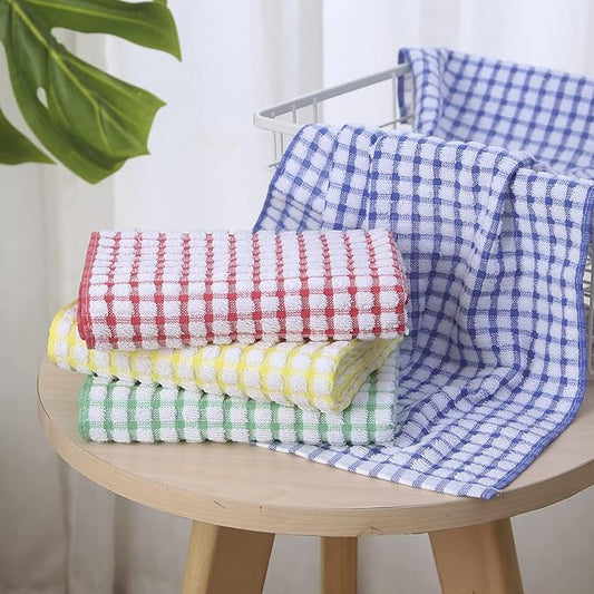 Oeleky Dish Towels for Kitchen 15x26 Inches, Pack of 8 Cotton Kitchen Towels for Drying Dishes (Multi, 15x26 inches)