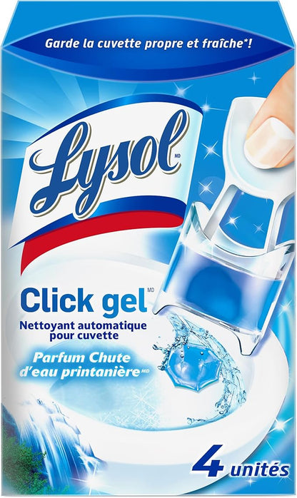 Lysol Click Gel Automatic Toilet Bowl Cleaner, Gel Toilet Bowl Cleaner, for Cleaning and Refreshing, Ocean Fresh, 6 Applicators per Pack