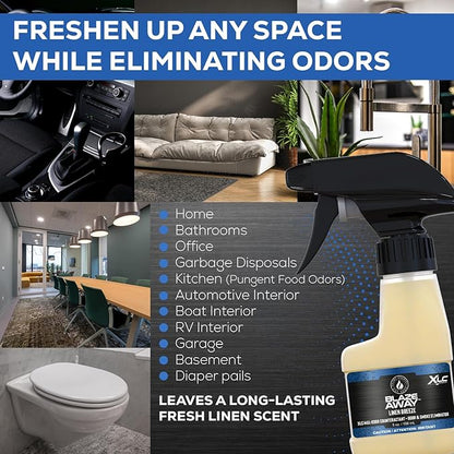 Blaze Away Commercial Air Freshener & Odor Eliminator for Strong Odor - Industrial-Grade Room Spray & Room Deodorizer for Home, Car, Smoke & Pet Odors - Long-Lasting Odor Absorber, Room Fresheners