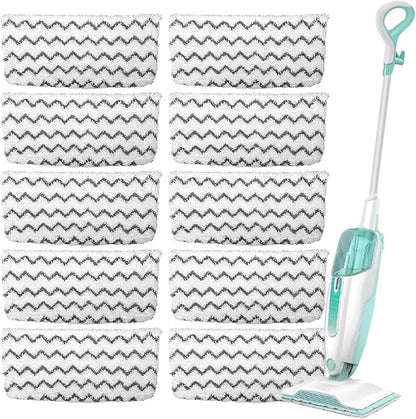 10 Pack Microfiber Steam Mop Replacement Pads for Shark S1000 S2001 S1000A S1000C S1000WM S1001C, Washable Reusable Super Absorbent Mop Pads Safe for All Floors