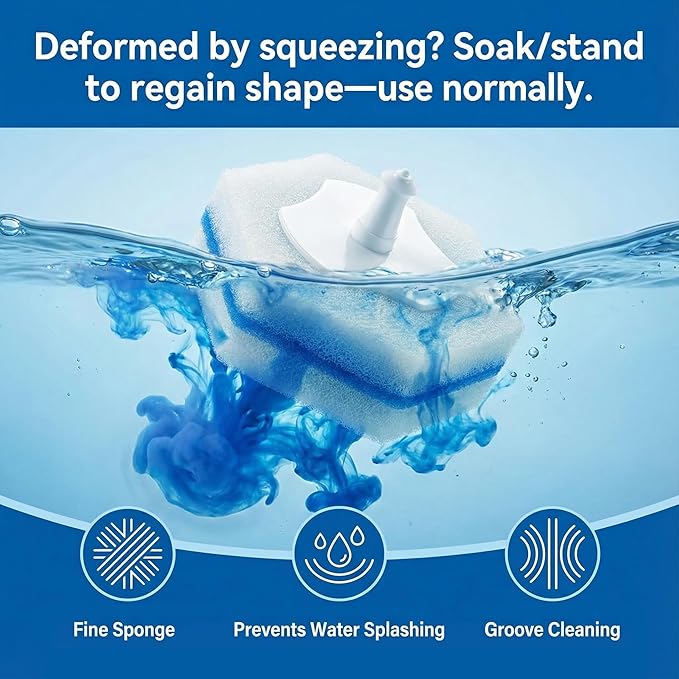 Toilet Wand Refills Compatible with Clorox Toilet Wand, 20 Count Disposable Refill Heads for Deep Foaming Cleaning