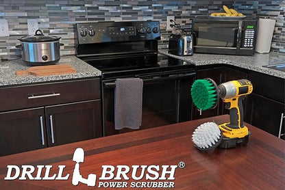 Cleaning Supplies - Kitchen Accessories - Drill Brush - Grout Cleaner - Indoor/Outdoor Spin Brush Cleaning Kit - Stove, Oven Rack, Counters, Flooring - Bathroom Accessories - Scrub - Shower Curtain