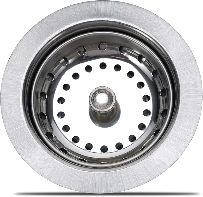 K&J Kitchen Sink Strainer Stopper - Stainless Steel Spring Clip Kitchen Sink Drain Strainer and Stopper (Sink Drain Assembly)