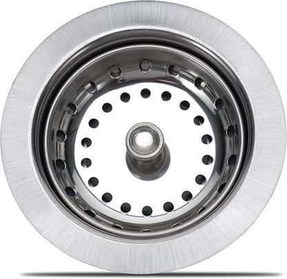K&J Kitchen Sink Strainer Stopper - Stainless Steel Spring Clip Kitchen Sink Drain Strainer and Stopper (Sink Drain Assembly)