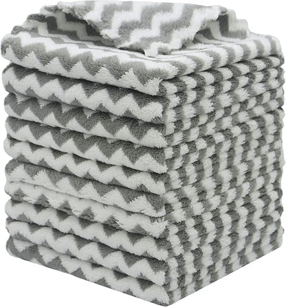 Microfiber Cleaning Cloth Lint Free Cleaning Rags, 10 Pack Fast Drying Dish Rags for Cleaning, Super Absorbent Kitchen Dish Cloths for Wash Dishes,12 in x 12 in (Grey)
