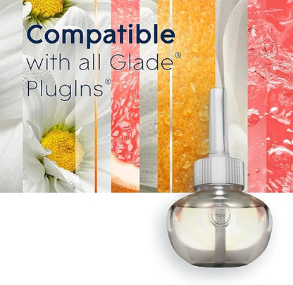 Glade PlugIns Refills Air Freshener, Scented and Essential Oils for Home and Bathroom, Joyful Citrus & Daisies, 3.35 Fl Oz, 5 Count