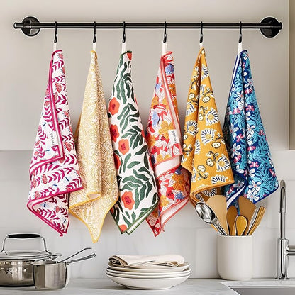 RECYCO Waffle Kitchen Towel Set of 2 - Quick Dry Microfiber Sustainable Dish Towels - Absorbent Reusable Cleaning Tea Towels - Lightweight Hand Towels,16”x 28”, Cloud Blue