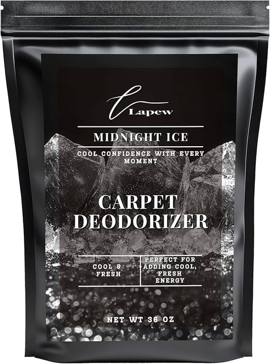 Lapew Midnight Ice Carpet Deodorizer Powder - Pet Safe Freshener for Vacuuming | Scented Odor Eliminator for Home | 36 oz