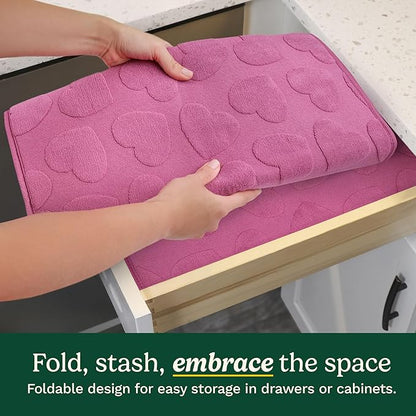 Cuisinart Dish Drying Mats for Kitchen Counter - (2) 18" x 24" Ultra Absorbent Dish Drying Mat XL - Foldable, Machine Washable, Fast Drying Dish Mat