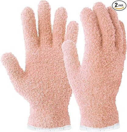Evridwear Microfiber Gloves for Plant Dusting,Reusable Leaf Cleaning Glove for Houseplants,Blinds,Furniture and Small Objects