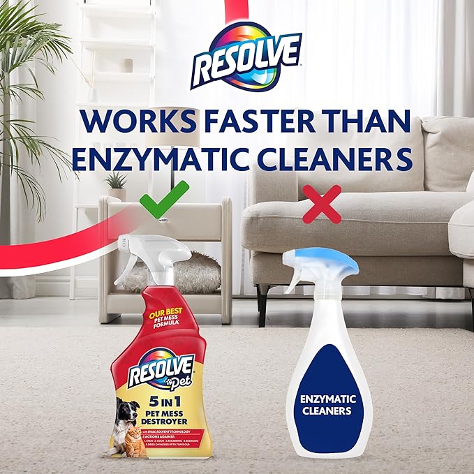 Resolve Pet Specialist Carpet Cleaner Spray – for Removal of Pet Stains & Odors Up to 7 Days Old, 22oz