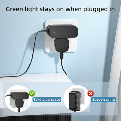 Charger for Khelfer Electric Spin Scrubber Kh8 Pro, 9V Charger Power Cord Compatible with Kh8 Series Kh1 Pro Kh2 Pro KH8W KH8B KH8G AC DC Power Supply Adapter