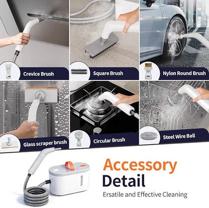 Steam Cleaner for Home, Portable Handheld Steamer for Cleaning, 15s-Fast Heat-Up,steamer for car detailing,Home, Kitchen, Bathroom, Tile, Grout, Floor