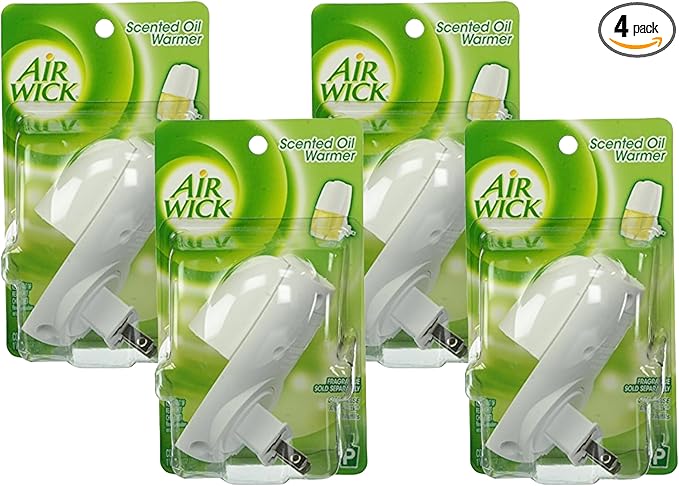 Air Wick plug in Scented Oil Warmer, White, 1 Count, Essential Oils, Air Freshener (Pack of 4)