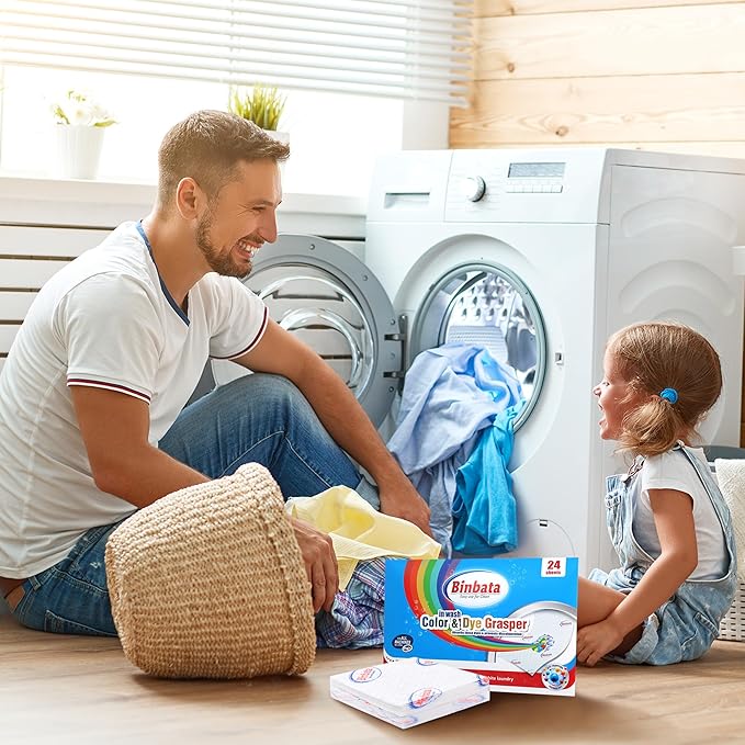 Binbata Color Grasper for Laundry 240 Count, Fragrance Free Dye Catcher Essential for Home Use, Dye Guard Grabber Sheets for Laundry in-Wash Sheets