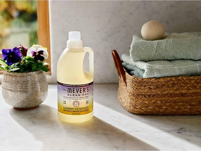 MRS. MEYER'S CLEAN DAY Liquid Laundry Detergent, Infused with Essential Oils, Compassion Flower, 64 oz (64 Loads)