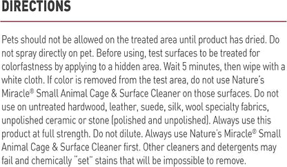 Nature’s Miracle Small Animal Cage and Surface Cleaner, Bio-Enzymatic Cleaning Formula, Destroy Tough Stains and Odors, 24 Ounces