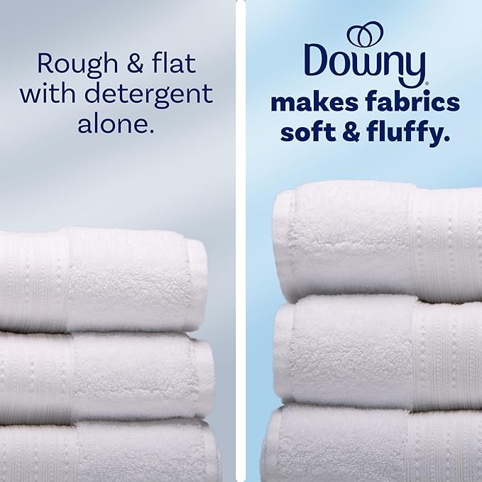 Downy Soft, 2 in 1 Soft and Fresh Liquid Fabric Softener, Cool Cotton, 111 fl oz, 150 Loads, Fabric Conditioner Liquid provides softness and freshness for fabrics