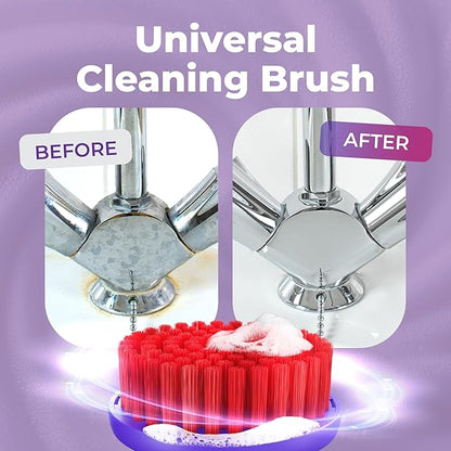 Synoshi PRO Round Brush Set (2 Units) for Electric Spin Scrubber Brush for Bathroom, Shower, Floor and Tiles. Electric Spin Scrubber Heads for Cleaning