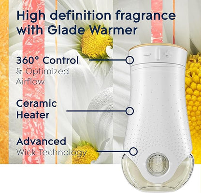 Glade PlugIns Refills Air Freshener, Scented and Essential Oils for Home and Bathroom, Joyful Citrus & Daisies, 3.35 Fl Oz, 5 Count