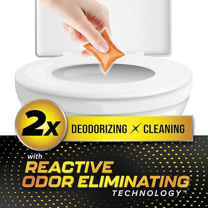 Camco TST MAX RV Toilet Treatment Drop-INs - Control Unwanted Odors and Break Down Waste and Tissue - Safe Septic Tank Treatment - Orange Scent - 15-Pack (41189)