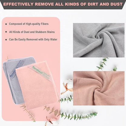 Enviro Cleaning Cloth Set, Quality Replacement for Norwex Enviro Cloth, Basic Package Cleaning Cloth. for Cleaning Home, Car, Bar, Hotel Office. Only Water is Needed to Complete The Cleaning
