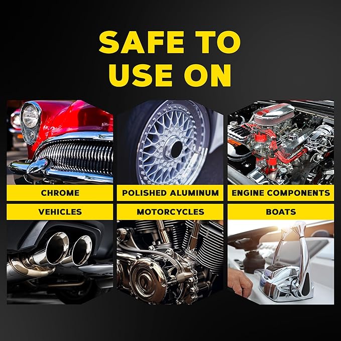 Meguiar's G211606 Metal Polish, Safe for All Uncoated Metals, Removes Stains and Swirls for a Quick and Easy Clean, Restores Shine, Pairs Well with Our Wheel Polisher Tool, 6 Oz