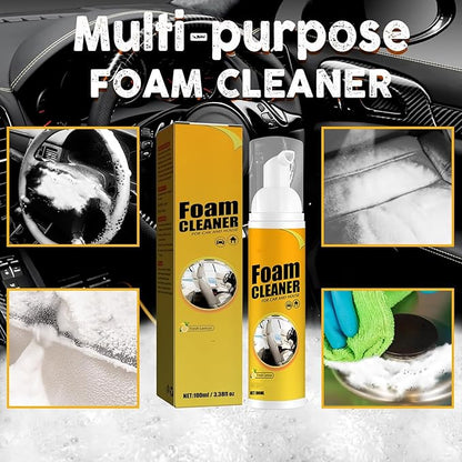 All Purpose Rinse Cleaning Spray, Multi-purpose Foam Cleaner, Car Interior Cleaners, For Leather Car House and Kitchen (3PC)