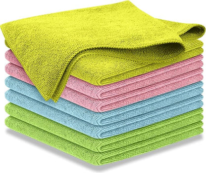 USANOOKS Premium 300GSM Microfiber Cleaning Cloth - 12.5"x12.5" High Performance - 1200 Washes, Ultra Absorbent Microfiber Towels for Cars Undercarriage, Rims & Engine Bay Cleaning - Microfiber Cloth
