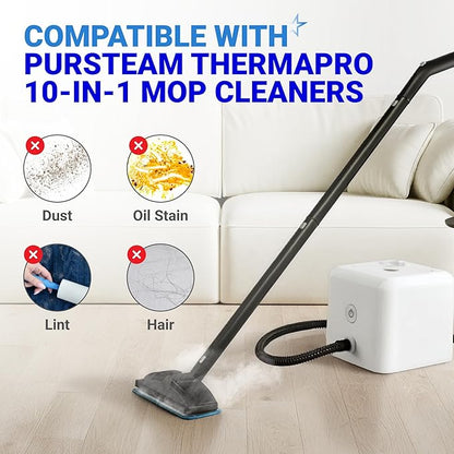 BlueStars 6-Pack Replacement Steam Mop Pads - Compatible for PurSteam ThermaPro 10-in-1 Steam Mop – Washable and Reusable Replacement Pads, Microfiber Pads for ThermaPro 211 10-in-1 Steam Mop Cleaners