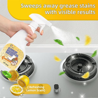2Pcs All Purpose Cleaner, Remove Stains Cleaning Spray, Lemon Breeze Scent Multipurpose Heavy Duty Degreaser, Kitchen Cleaning Supplies Removes Oil Stains On Microwave & Oven & Stove Top