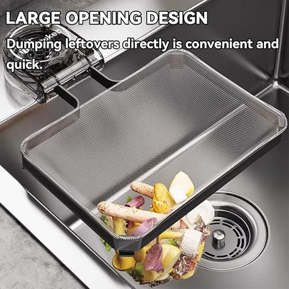 Botsparty Kitchen Sink Strainer Basket with Suction Cups,50 Replaceable Mesh Bags & Adjustable Design - Food Filter &Catcher for Veggies, Fruits, Dishes