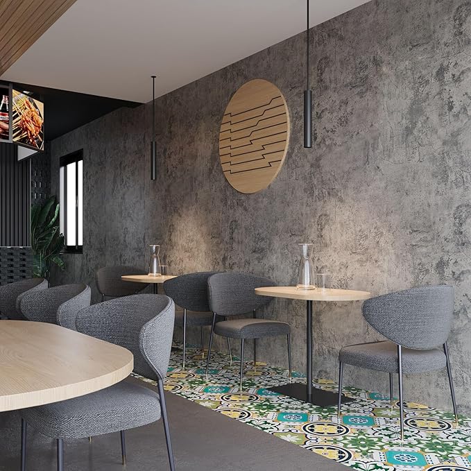 BAYYA Cement Grey Contact Paper Concrete Peel and Stick Wallpaper Industrial Style Self Adhesive Paper Waterproof Removable Decorative Paper Vinyl Film Furniture Stickers for Bathroom Kitchen Cabinets