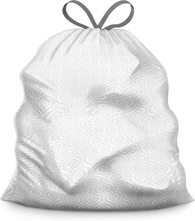 Color Scents Tall Kitchen Trash Bags - 13 Gallon, 20 Bags (1 Pack of 20 Bags), Drawstring - White bag in Lavender + Sage Scent with Microban