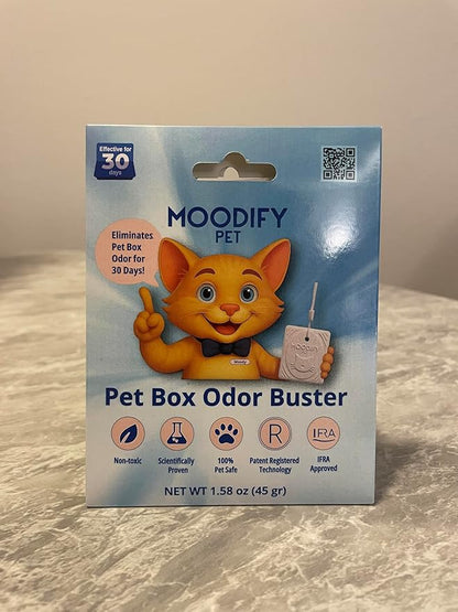 MoodifyPet Cat Litter Odor Pet Odor Eliminator For Home, 12-Pack – Hangable Odor Absorber with Patented Advanced Neutralisation Tech – Cat Scent Eliminator, Lasts Up To 30 Days, Safe for Pets & Kids