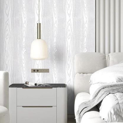 Yun-aeon White and Silver Wood Contact Paper 17.3"x120" Rustic Wooden Peel and Stick Wallpaper Removable Self-Adhesive Wallpaper Wood Grain Contact Paper for Countertops Cabinets