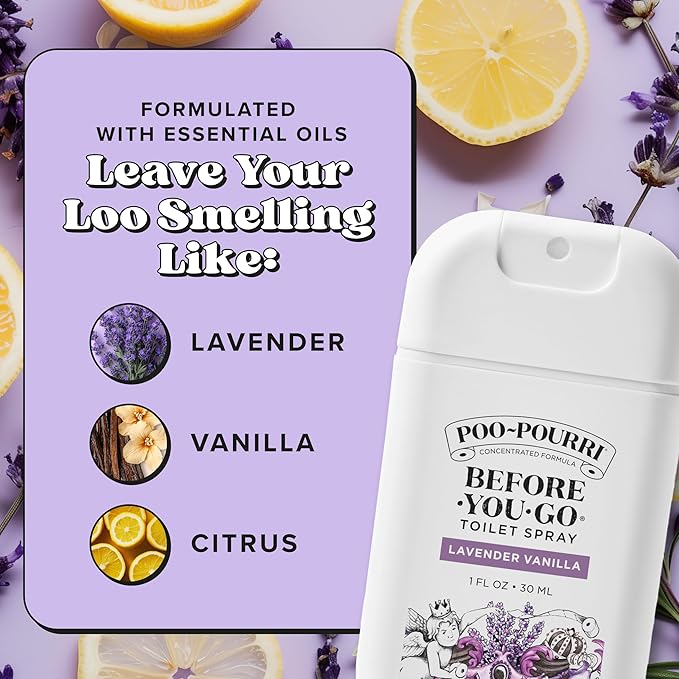 Poo-Pourri Before-You-Go Pocket Toilet Spray, Travel Essentials, 1 Fl Oz, Spring Variety 3 Pack, Each Up to 50 Uses, On-The-Go Bathroom Odor Deodorizer with Essential Oils, TSA Approved Size, 3 Scents