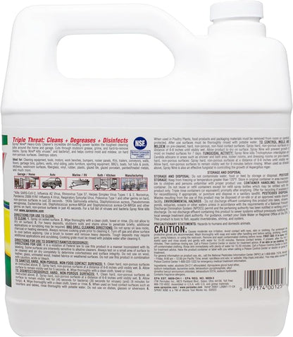 Spray Nine 26801 Heavy Duty Cleaner, Degreaser & Disinfectant for Home, Yard Equipment, Automotive & More - Refill for Spray Bottle 1 Gallon (Pack of 1)