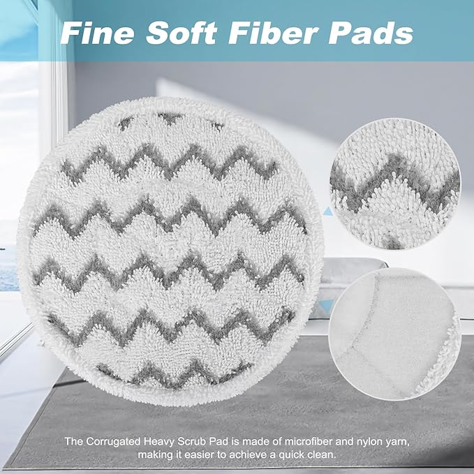 Sgizoku 3897A Steam Mop Pads for Bissell SpinWave SmartSteam Scrubbing Steam Mop - Replacement Rotating Mop Head Fit 3897A 3712 3712W, Model No 1641112 (12Pack